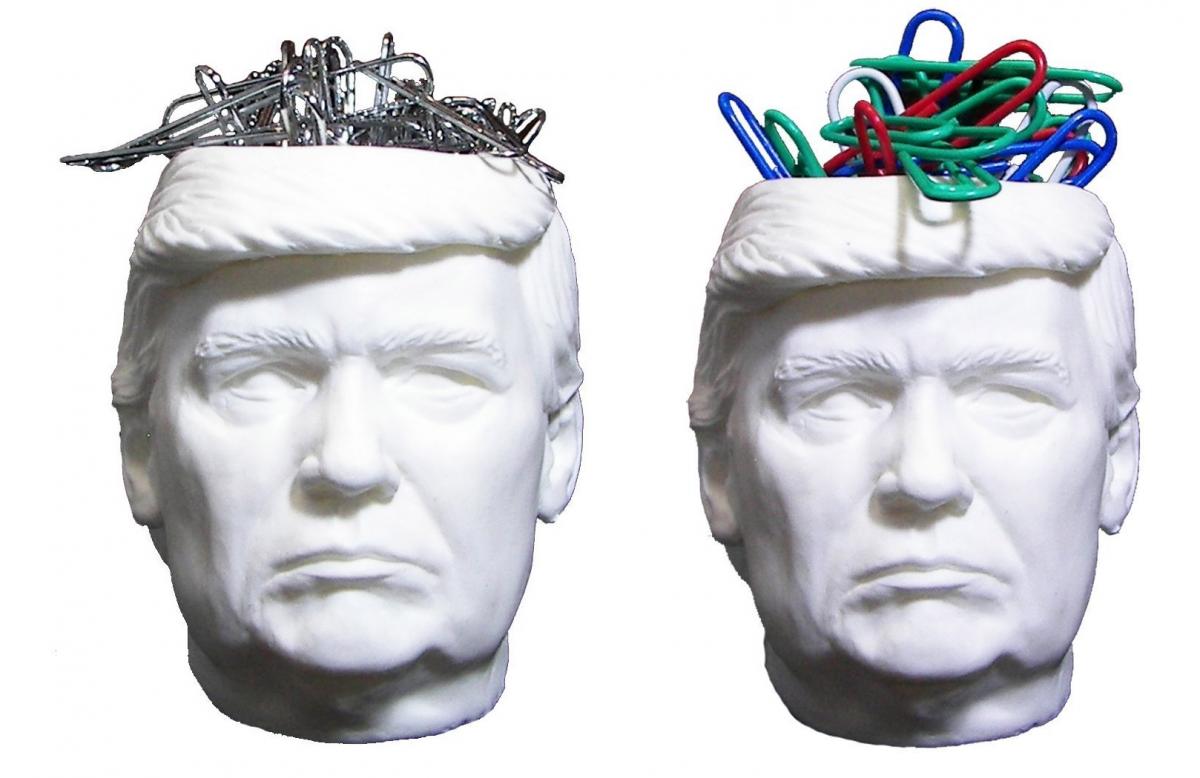 Funny Donald Trump magnetic paperclip holder