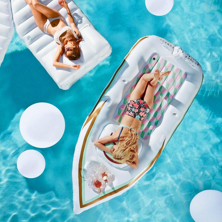 FUNBOY Mini Yacht Pool Float - Inflatable yacht lake floaty