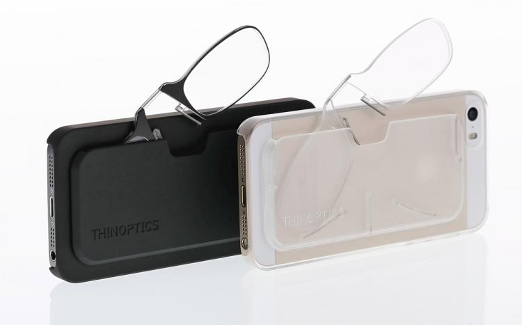 ThinOPTICS Phone Case Tiny Thin Reading Glasses - Folding Reading glasses inside iPhone case