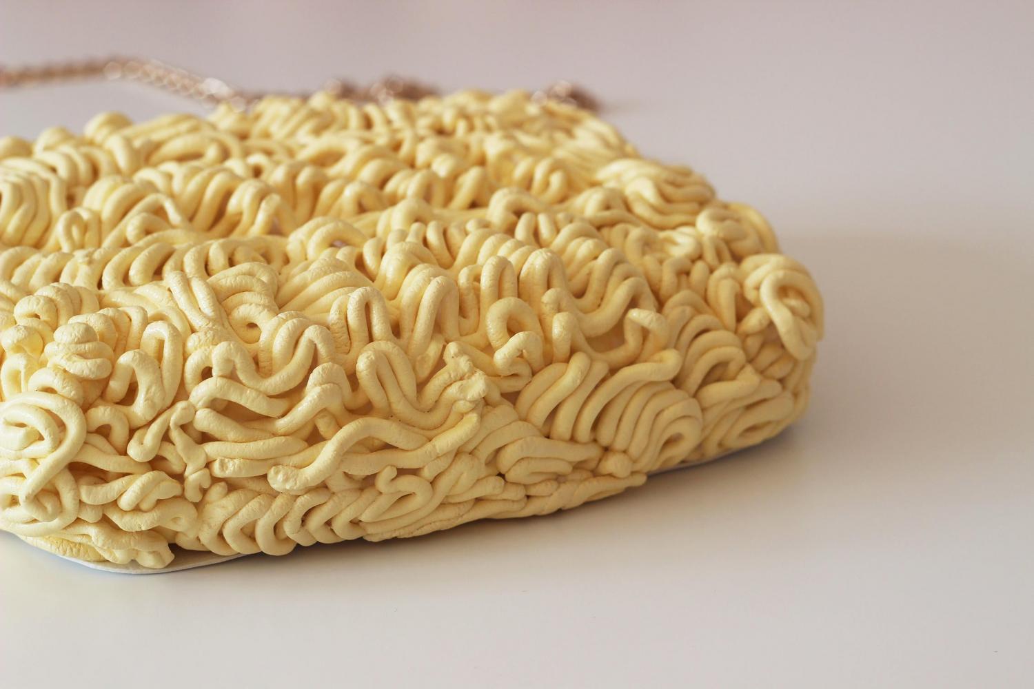 Ramen Noodles Handbag - Asian noodles clutch purse