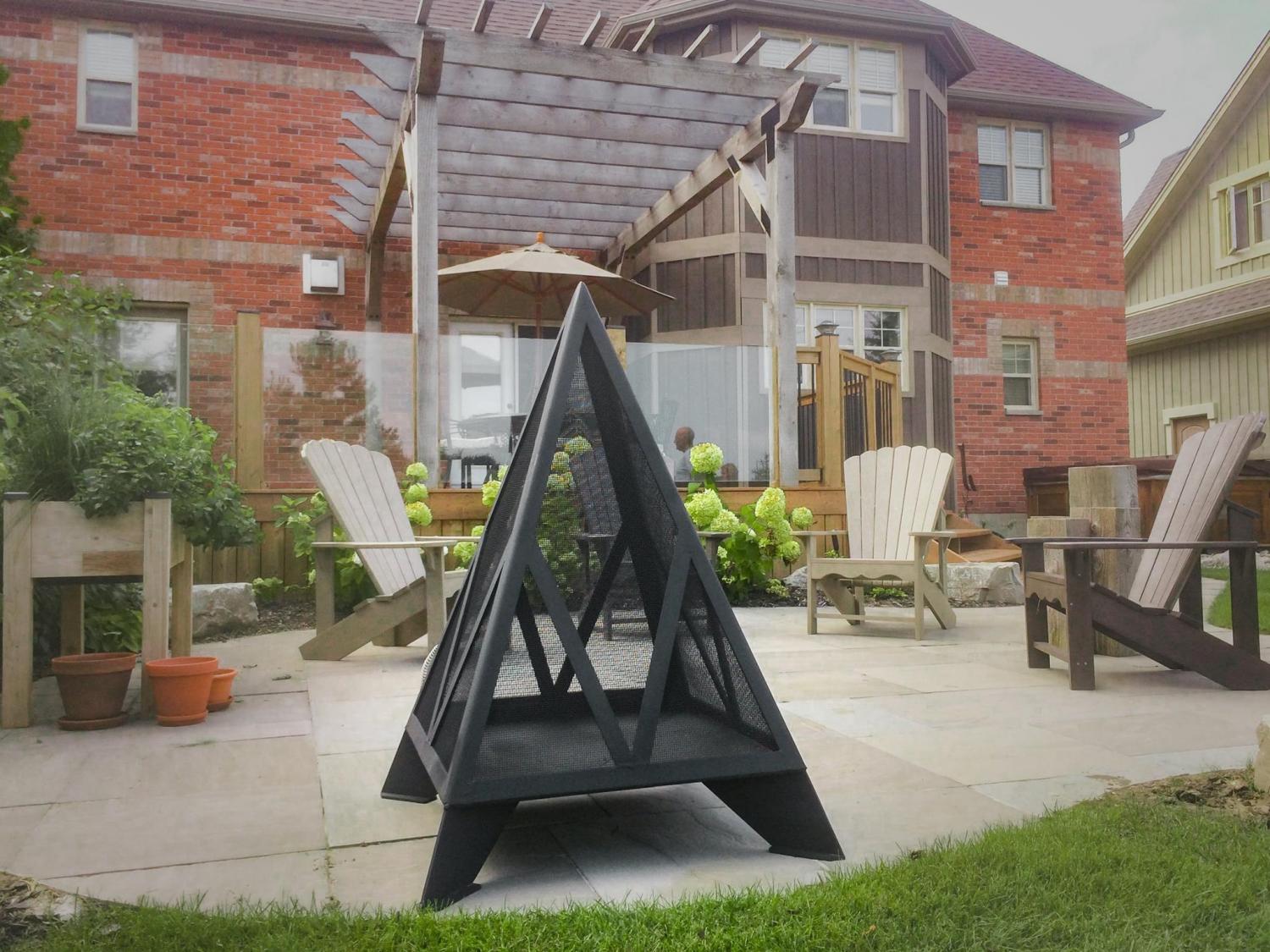 Pyramid Bonfire Pit outdoor fireplace