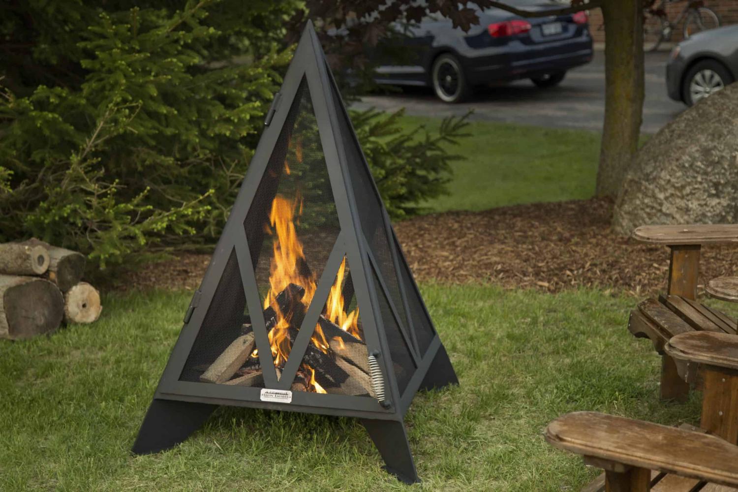 Pyramid Bonfire Pit outdoor fireplace