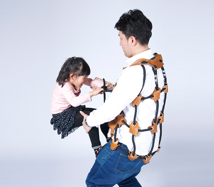 Rope Suit Turns Dad Into Jungle Gym