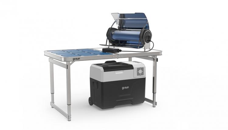 Solar powered cooler - portable refrigerator with solar panels - Gosun chill portable solar cooler