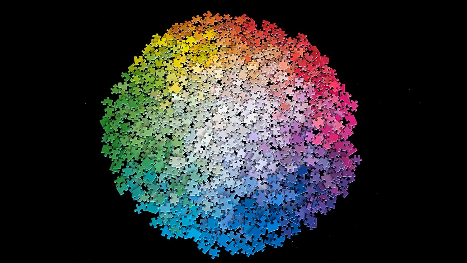 colorful gradient circular jigsaw puzzle 1000 pieces
