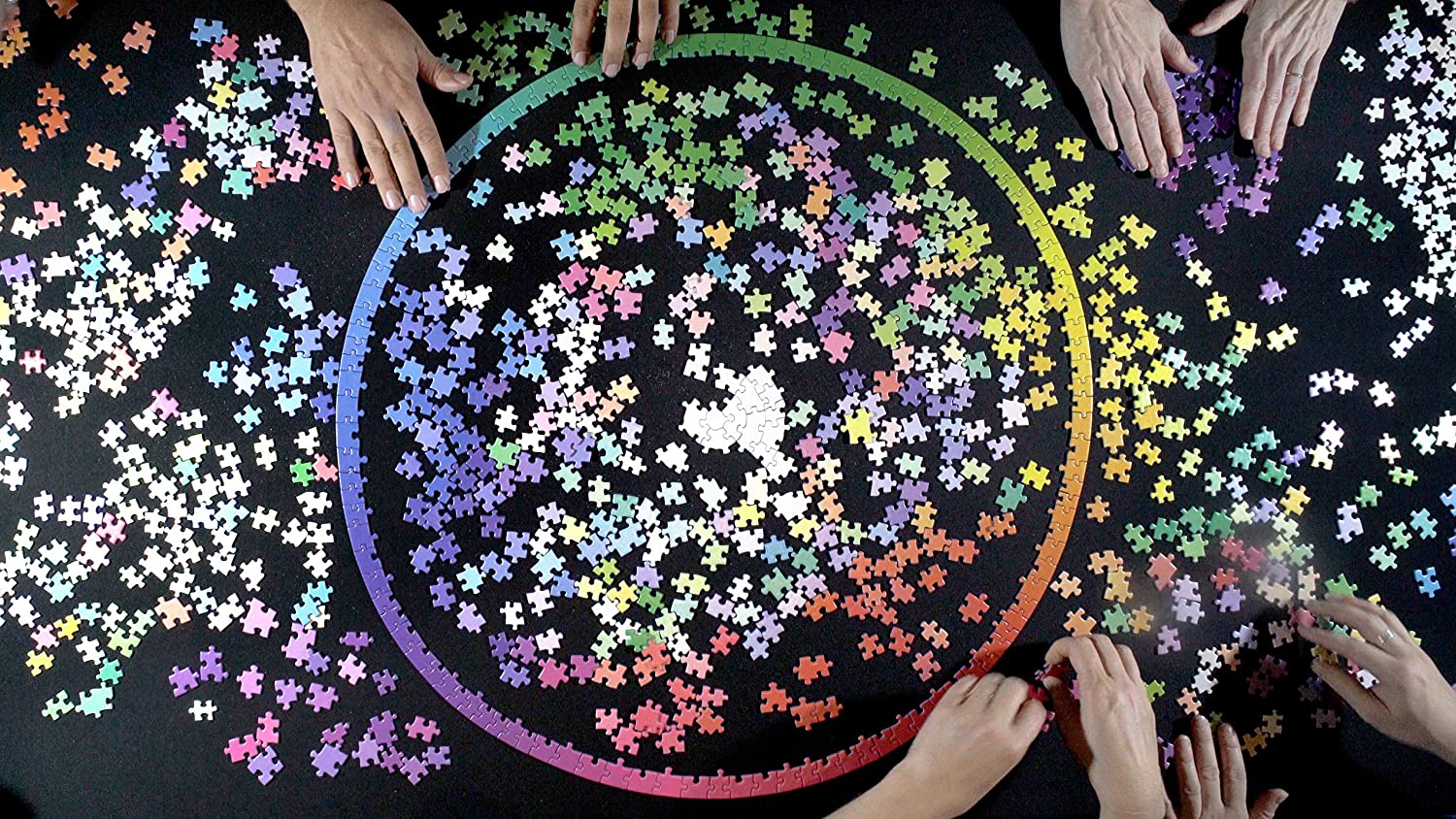 colorful gradient circular jigsaw puzzle 1000 pieces
