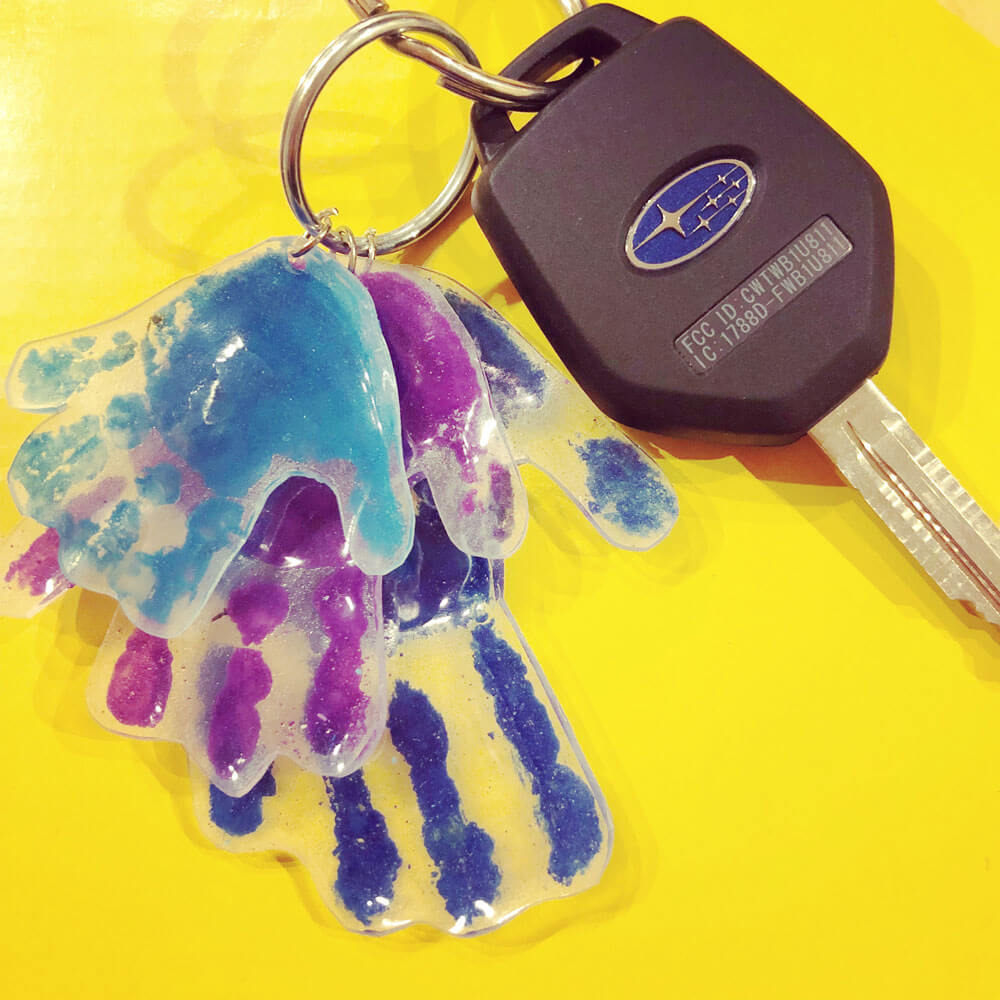 Super Easy DIY Kid-Craft Turns Your Child's Hand-print Into a Key-chain