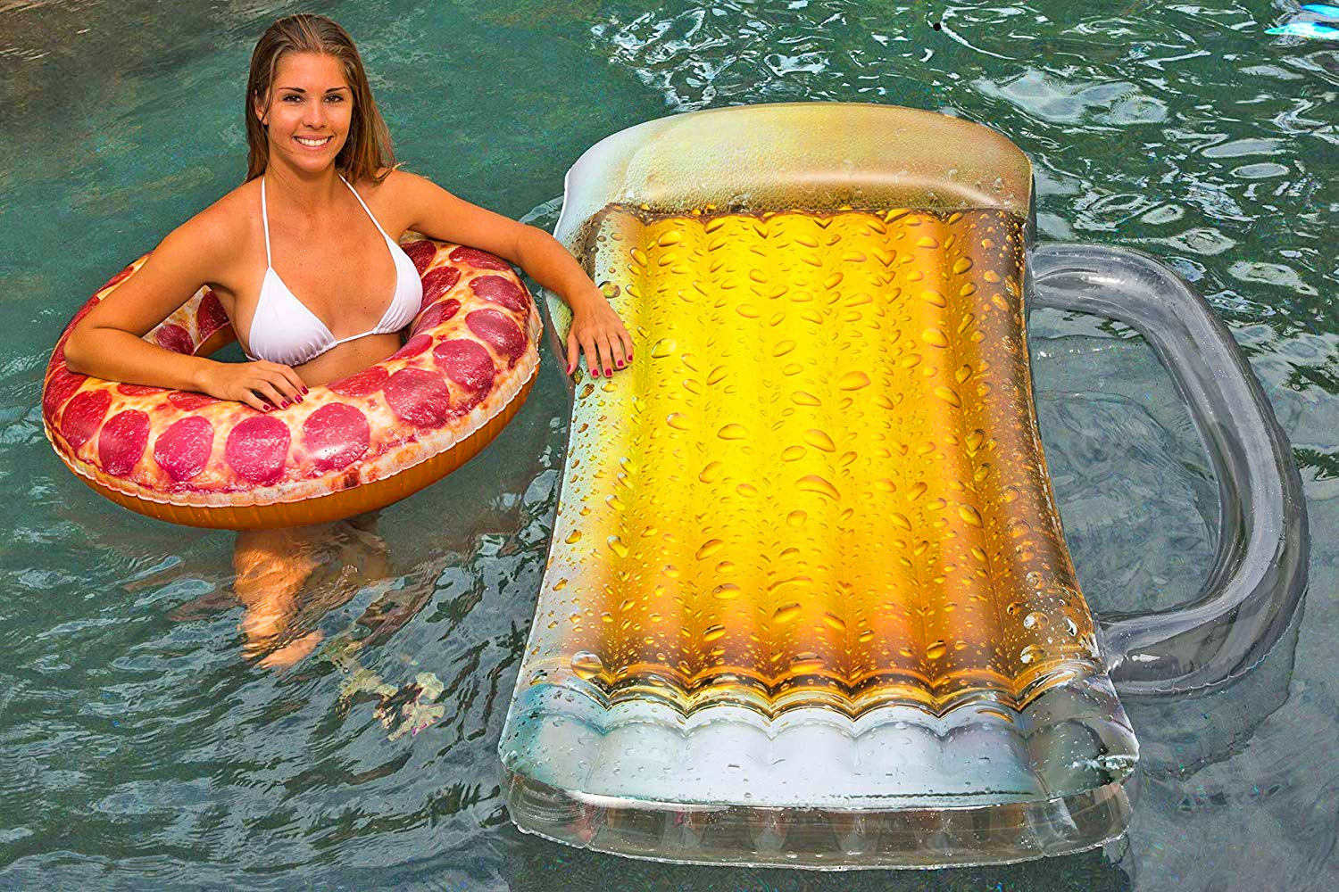 Giant Beer Mug Pool Float - Realistic beer glass pool floatie