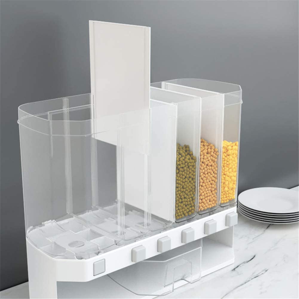 Push button wall mounted food dispenser