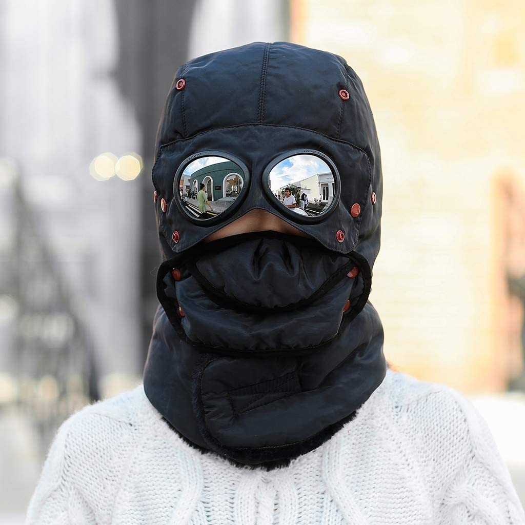 This Winter Trapper Hat Covers Your Entire Head, and Has Integrated  Sunglasses