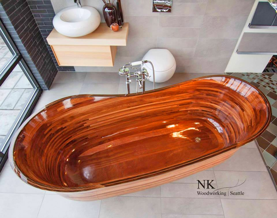 Luxurious Wooden Bathtubs - Shipbuilder wooden bathtubs inspired from ships - NK Woodworking Design
