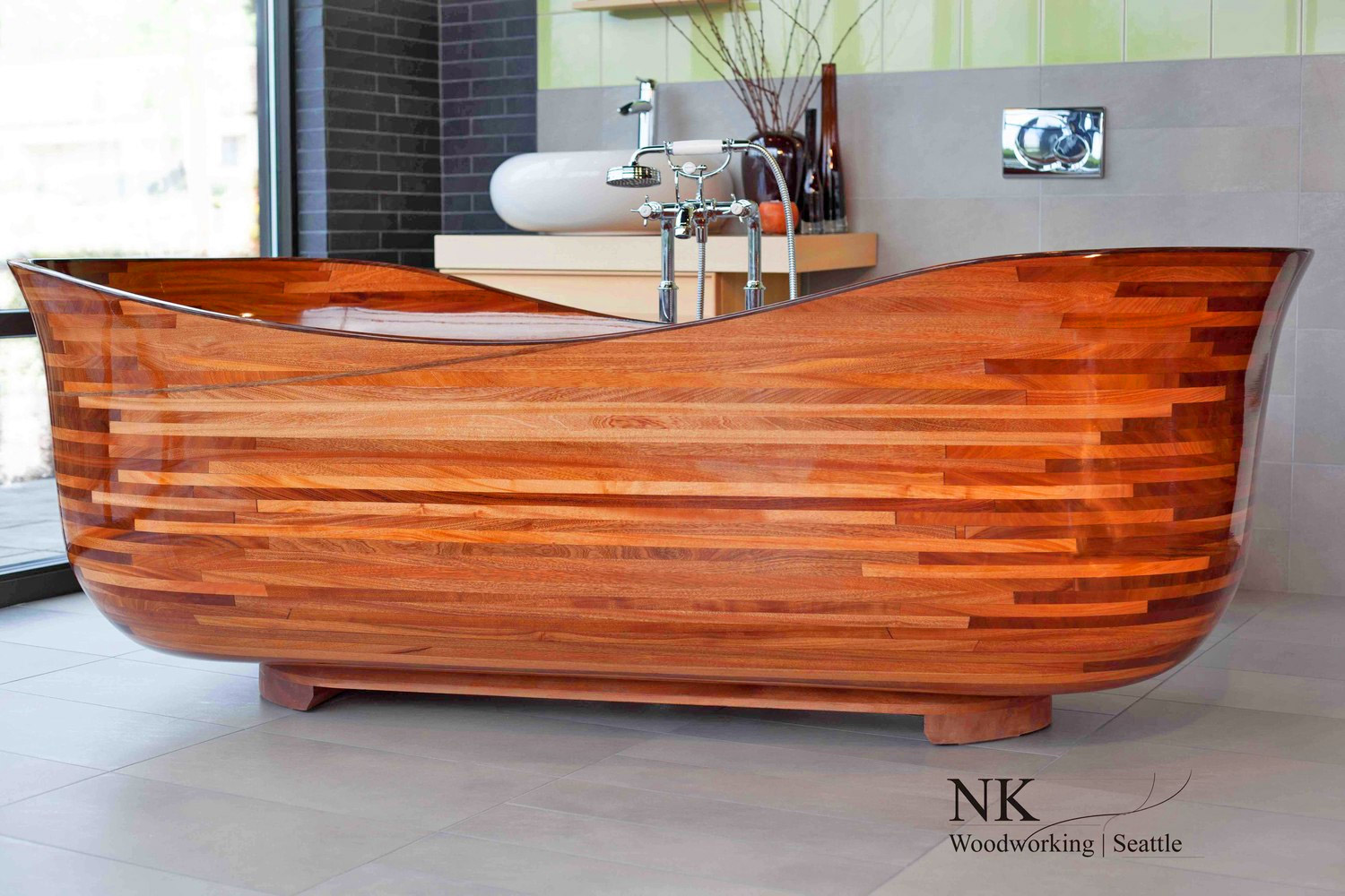 Luxurious Wooden Bathtubs - Shipbuilder wooden bathtubs inspired from ships - NK Woodworking Design