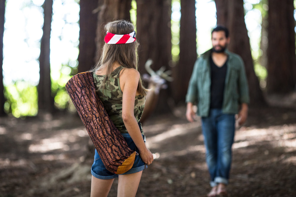 Wood Log Yoga Mat Bag - Yoga bag turns your yoga mat into a realistic wooden log
