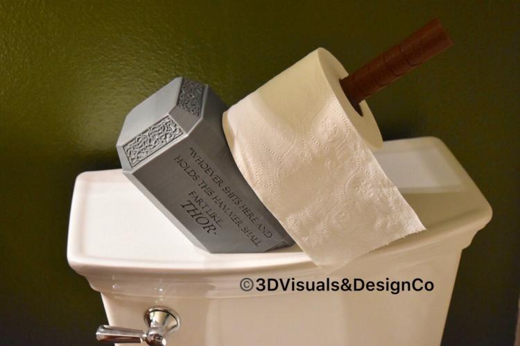 Thor's Hammer Toilet Paper Holder