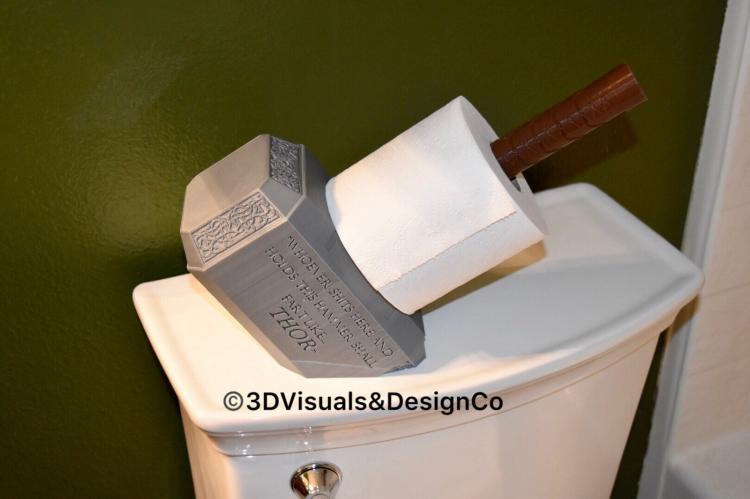 Thor's Hammer Toilet Paper Holder