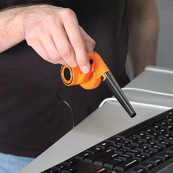 World's Tiniest Leaf Blower Desk Cleaner - USB Powered leaf blower keyboard cleaner