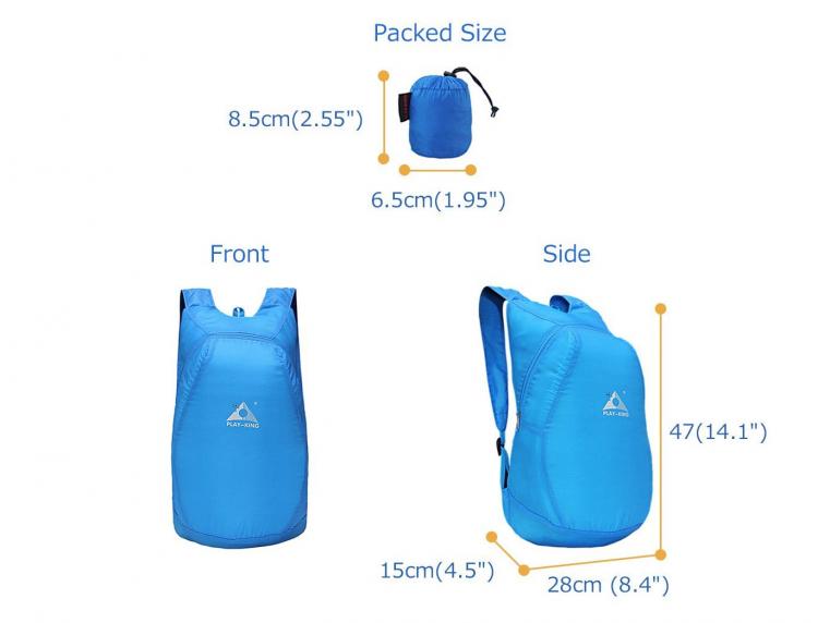 Tiny Packable Backpack Expands To Full Size Backpack - Tiny key-chain backpack