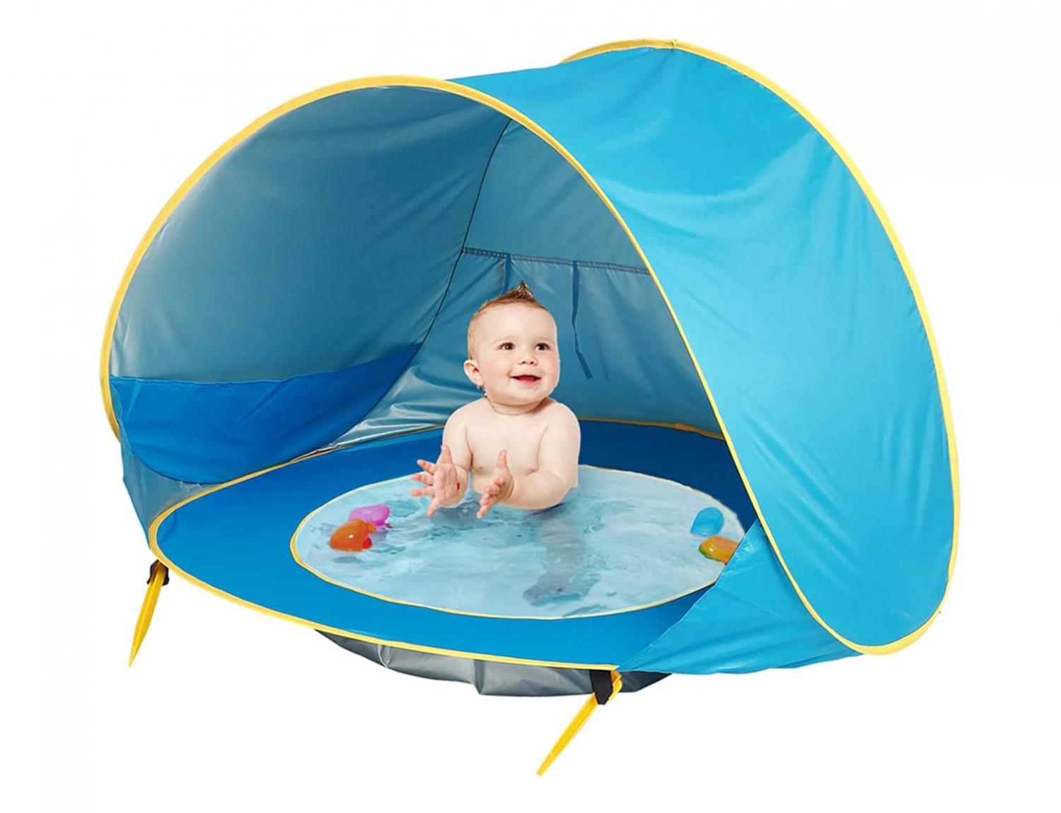This Tiny Portable Baby Pool Beach Tent Keeps Your Little One Safe At The  Beach