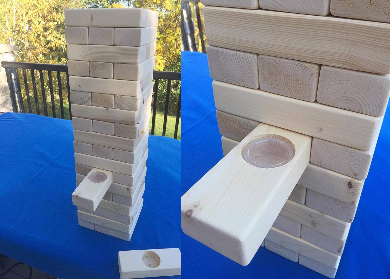 Giant Jenga Jello Shot Game - Tipsy tower with hidden jello shots inside blocks