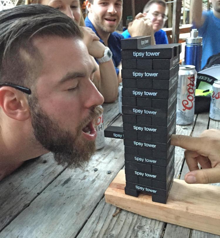 create drinking jenga game