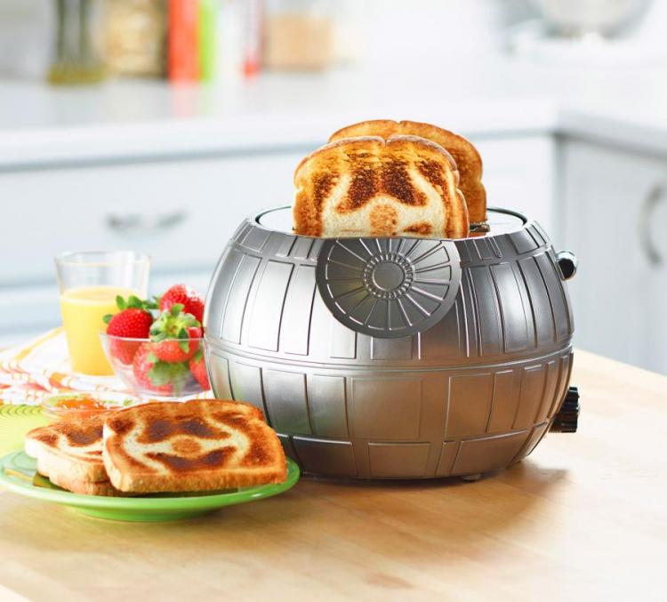 Star Wars Death Star Toaster - Toasts A Tie Fighter Onto Each Slice of Bread