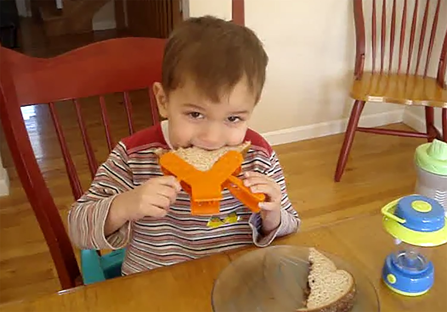 Tot Tools - Genius Clamp Utensil Helps Toddlers Learn To Eat Whole Foods