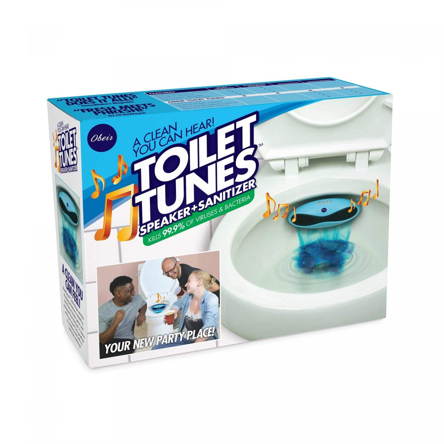 Toilet Tunes Toilet Bluetooth Speaker and Toilet Cleaner Prank Box