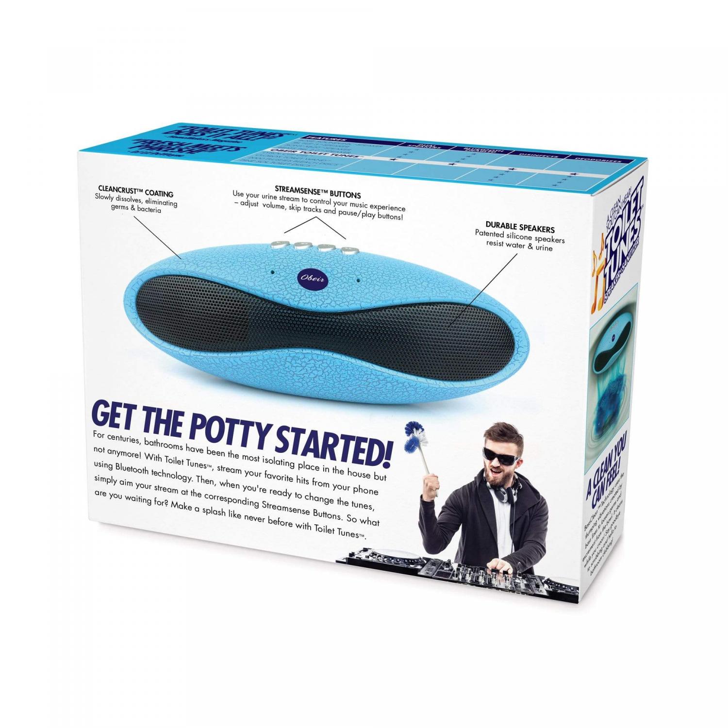 Toilet Tunes Toilet Bluetooth Speaker and Toilet Cleaner Prank Box