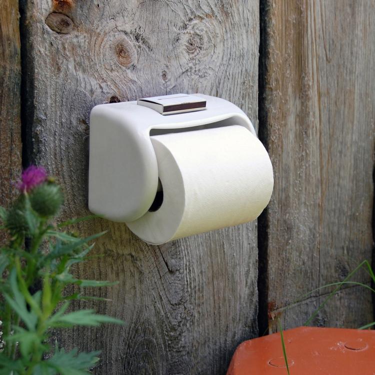 Toilet Paper Dispenser With Matchbox Holder