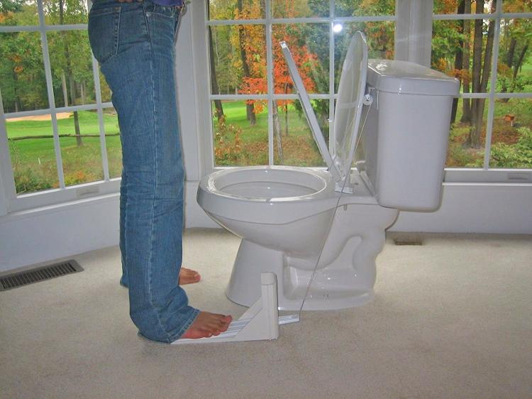 foot toilet seat lifter