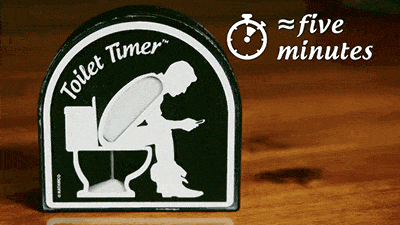 Toilet Timer - Bathroom sand timer prevents people pooping for too long