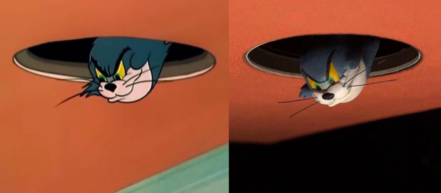 Funny Tom and Jerry Sculptures - Hole in ceiling