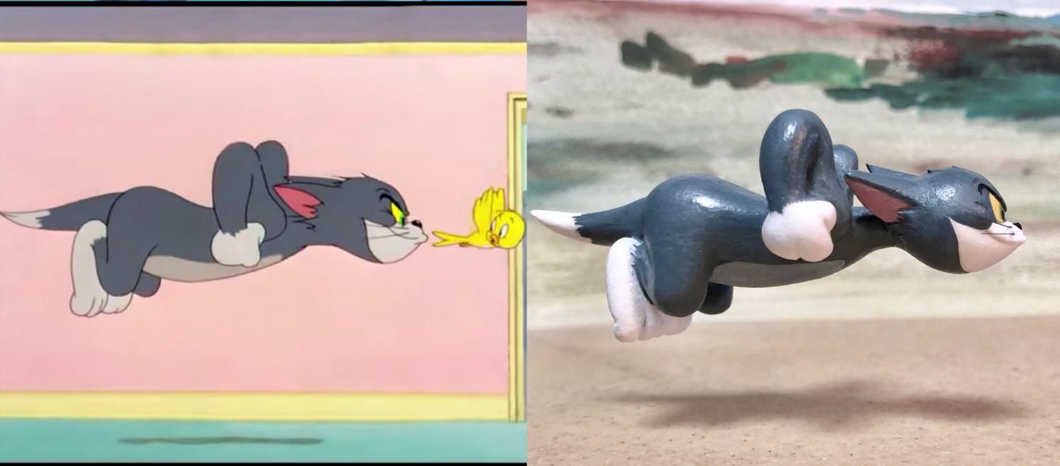 Funny Tom and Jerry Sculptures - Flying fast