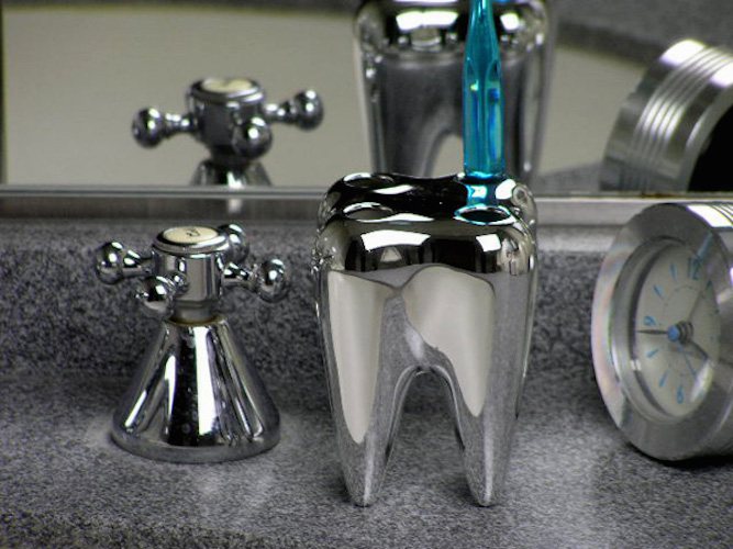 Tooth Shaped Toothbrush Holder