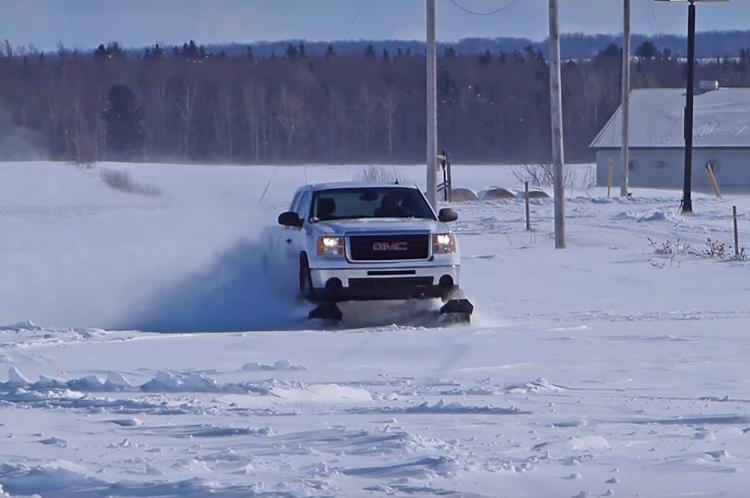 Track N Go - Wheel Driven Track Snow System Turns Your Truck Into a Snowmobile