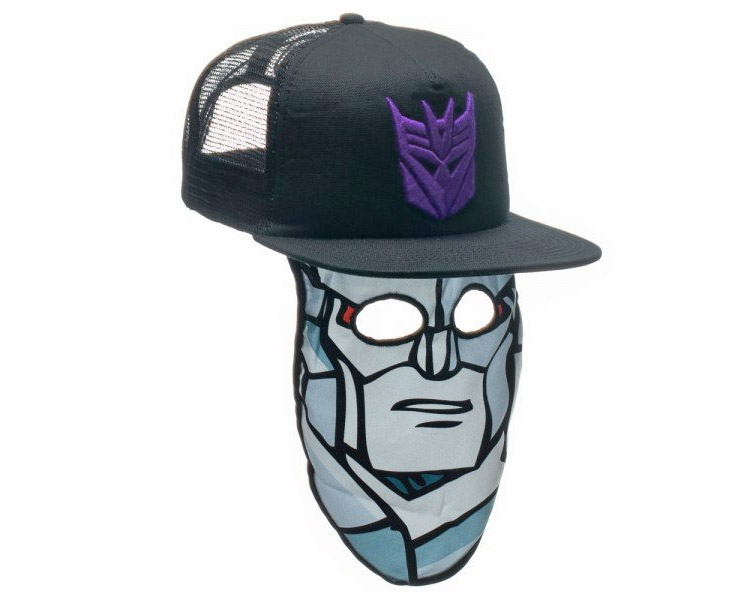 Transformers Trucker Hat With a Dropdown Face Mask