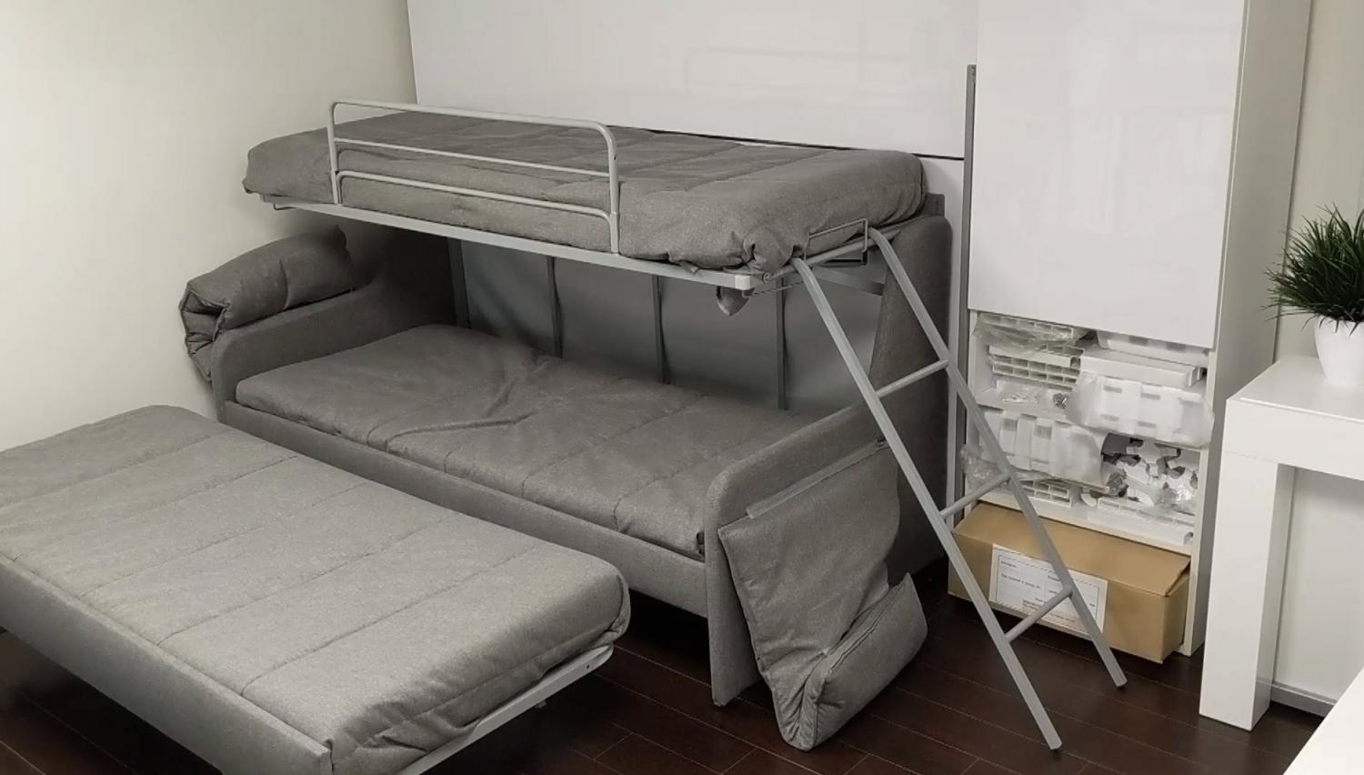 This Transforming Bunk Bed Sleeps 3 and Converts To a Sofa When Not In Use