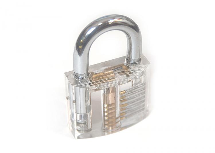Transparent Padlock Help Learn To Pick Locks
