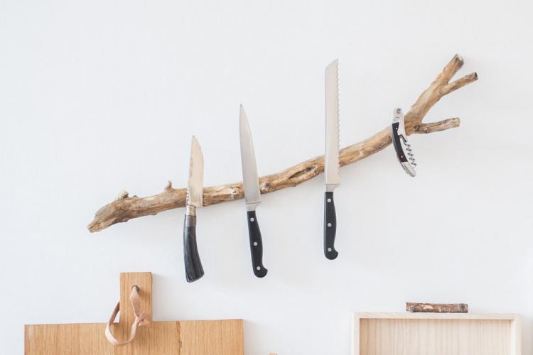 Magnetic Tree Branch Kitchen Knife Holder