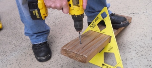 Tri-Vise Lumber Lok - Mini Sawhorse holds lumber off the ground for easy cutting