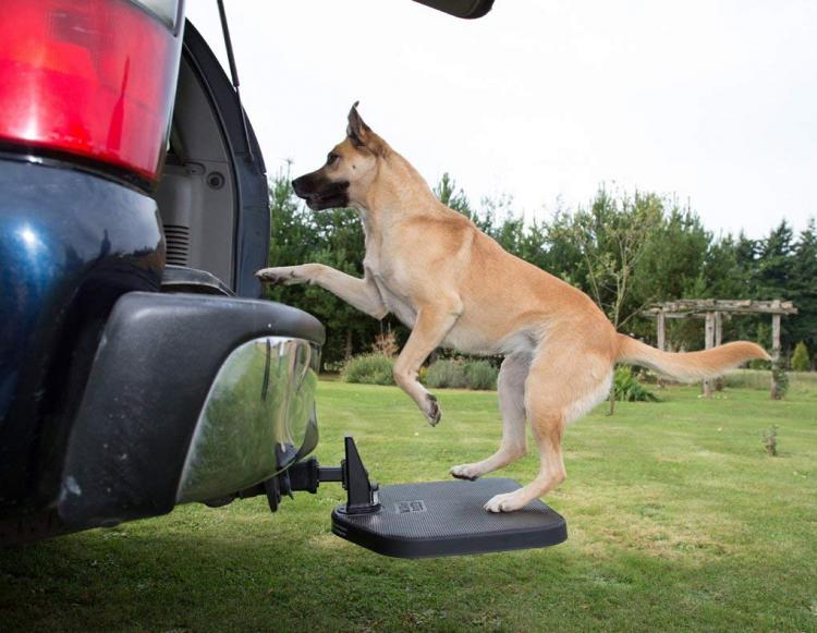 Twistep Truck Hitch Dog Step - Folding car hitch dog stepper
