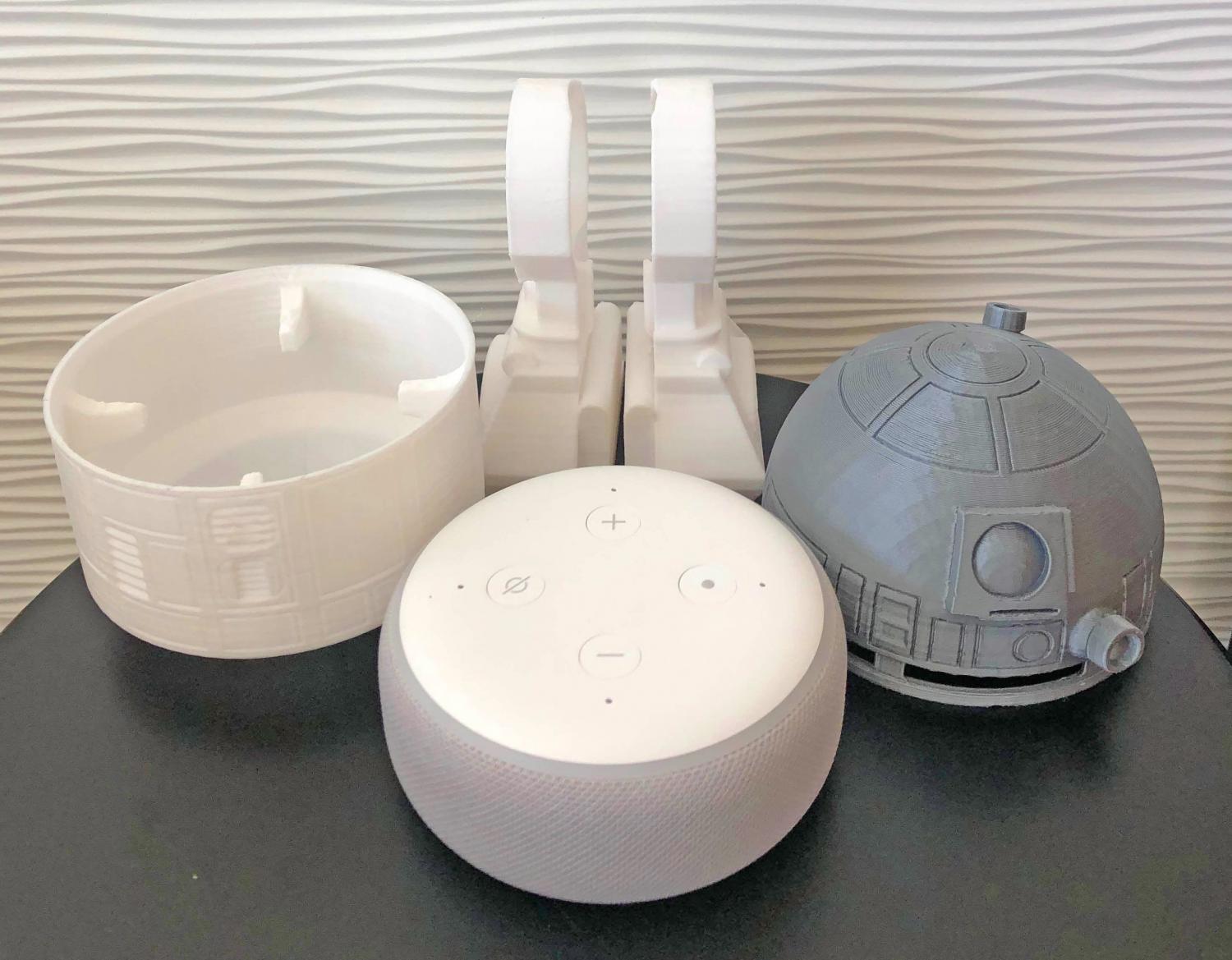3D Printed Smart Speaker Holder Turns Your Amazon Echo Dot Into Star Wars Character R2-D2