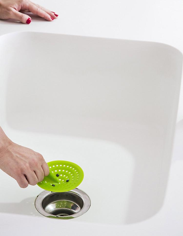 Tweak Drain Strainer - Clean Sink Drains without touching wet food