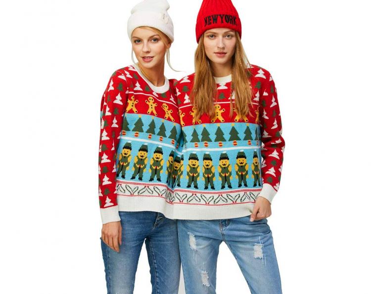 Two Person Connected Ugly Christmas Sweater