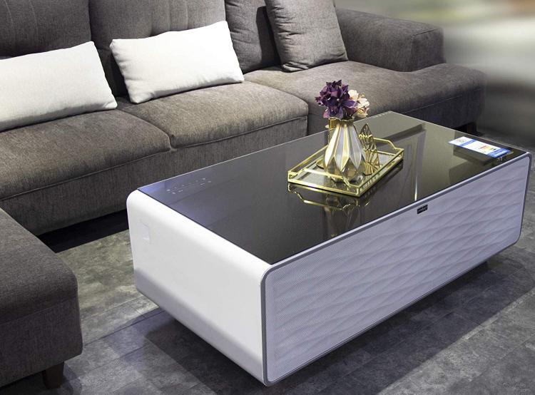 Ultimate Coffee Table With Built-In Fridge and Speaker System - Smart Coffee Table Gadget