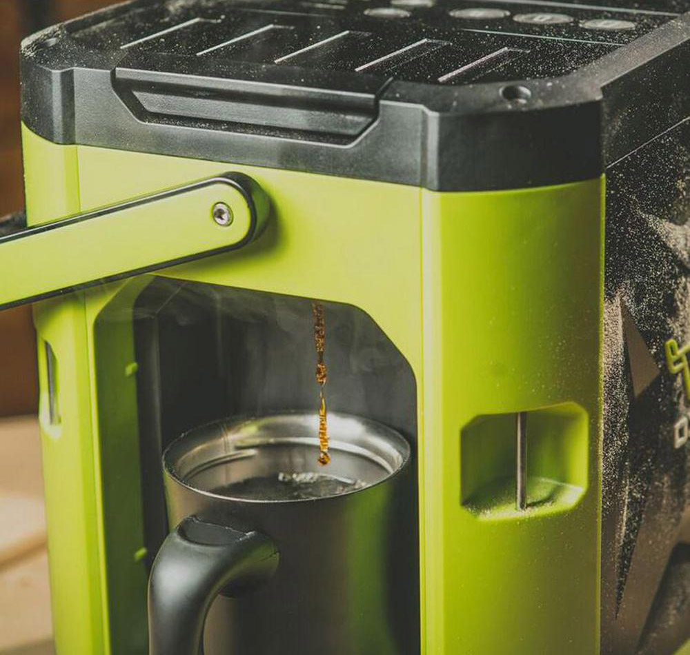 COFFEEBOXX Ultra-rugged outdoor coffee maker - Job site k-cup single-serve coffee maker