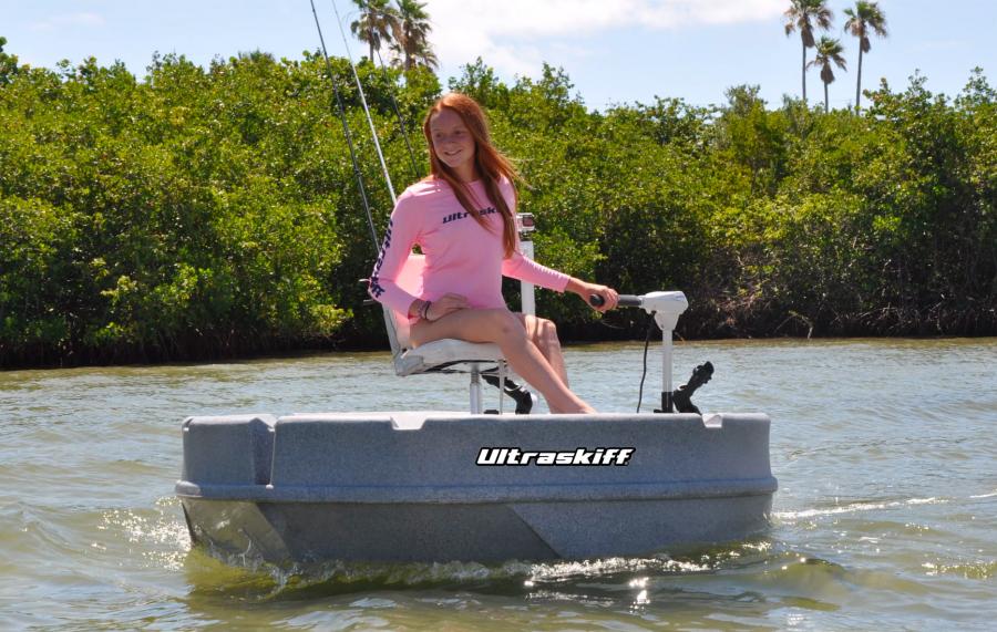 Ultraskiff 360 - Circular personal boat for fishing or hunting by yourself - 1 person boat