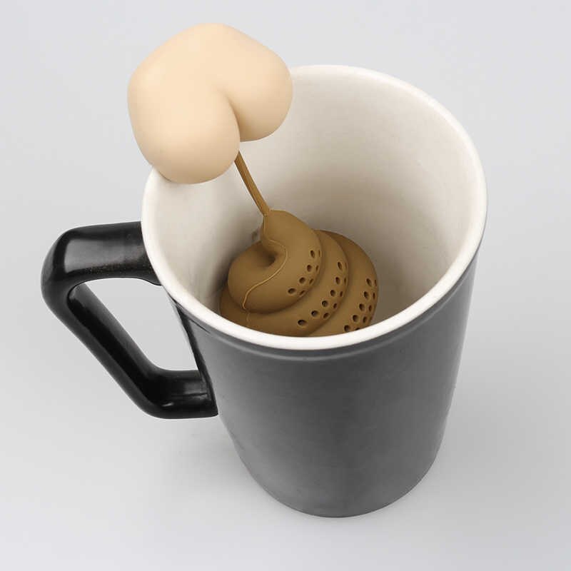 Creative Poop Tea Infuser Funny Butt Silicone Tea Strainer for