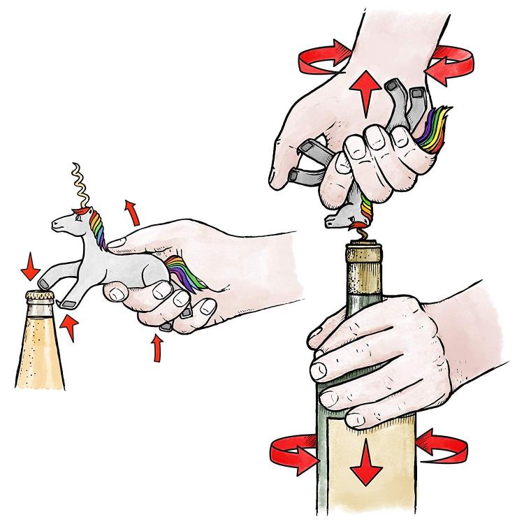 Unicork:  Unicorn Wine and Bottle Opener