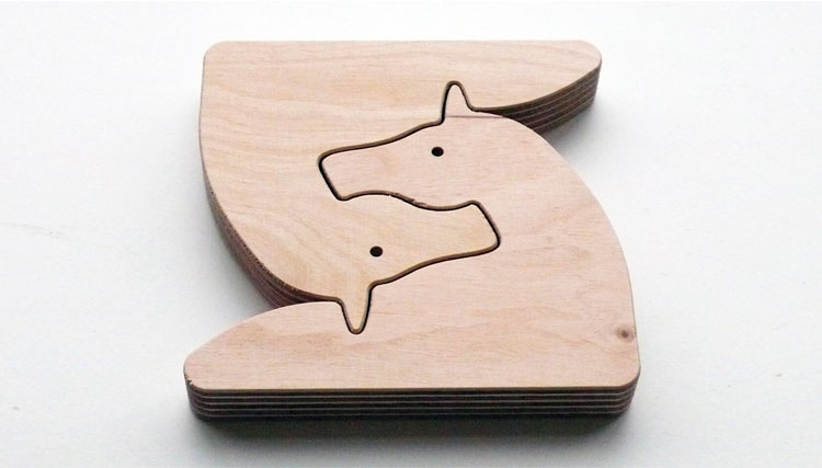 Unique Wooden Animal Puzzles For Babies - Horses